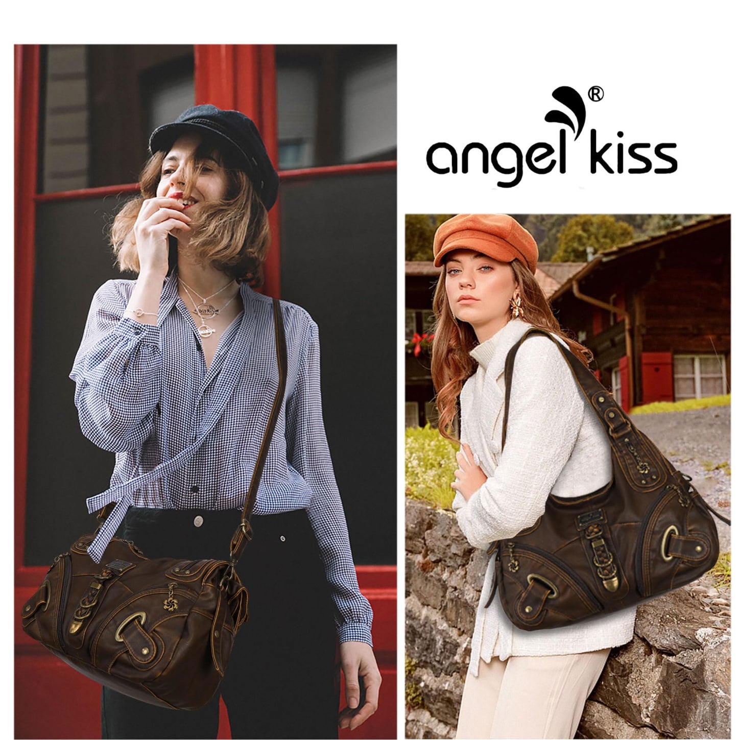 Angelkiss Hobo Purses and handbags for Women Satchel Handbag Women Purses Large Daily Shoulder Bags