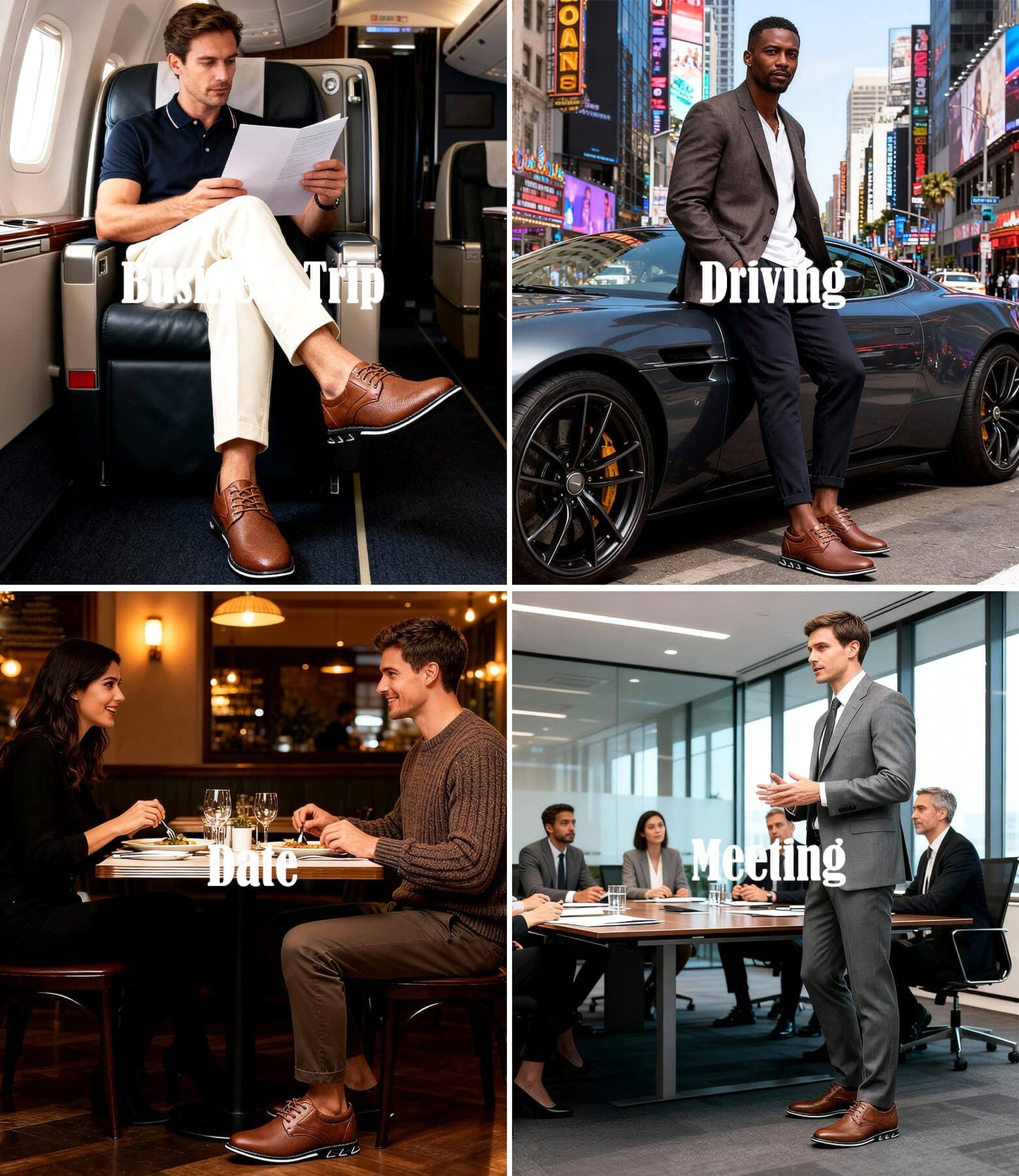 Men's Casual Dress Shoes Comfort, Fashion Dress Sneakers Men, Superior Soft Leather Mens Oxford Business Casual Shoe