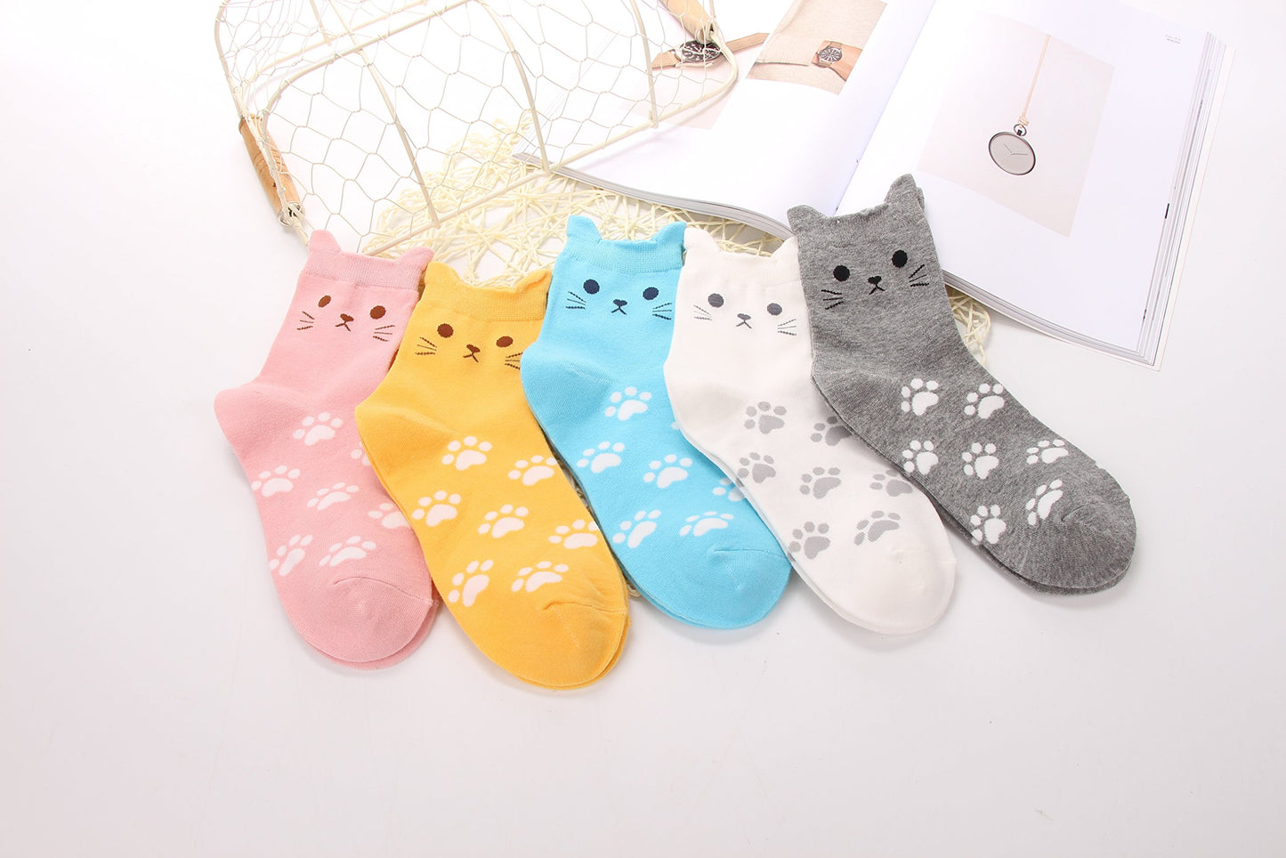 Jeasona Women's Cat Socks Cat Gifts Cute Animal Socks Dog Owl Gifts for Women
