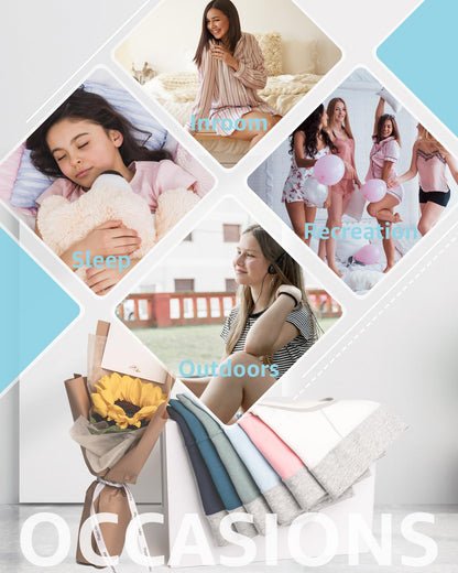 POPKOK Teen Girls Cotton Underwear Mid Waist Brief Panties 6 pack