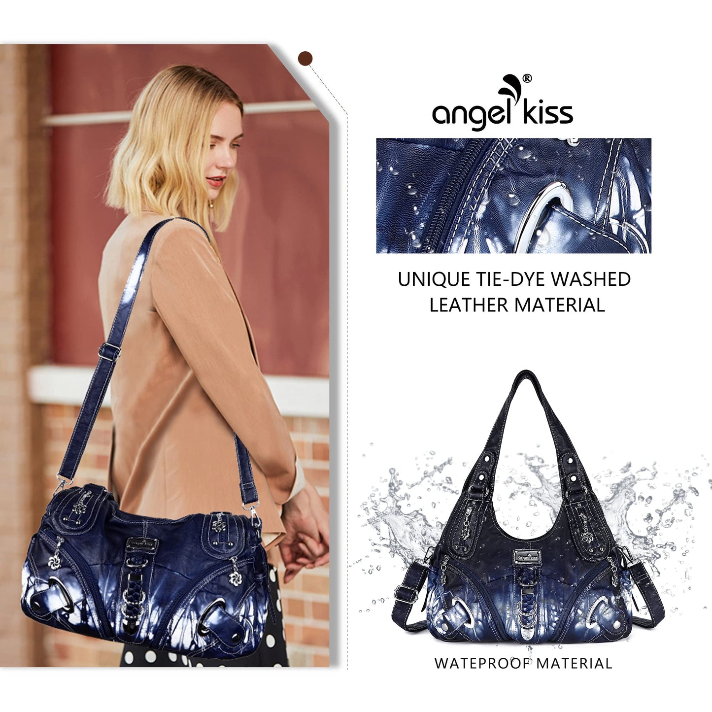 Angelkiss Hobo Purses and handbags for Women Satchel Handbag Women Purses Large Daily Shoulder Bags