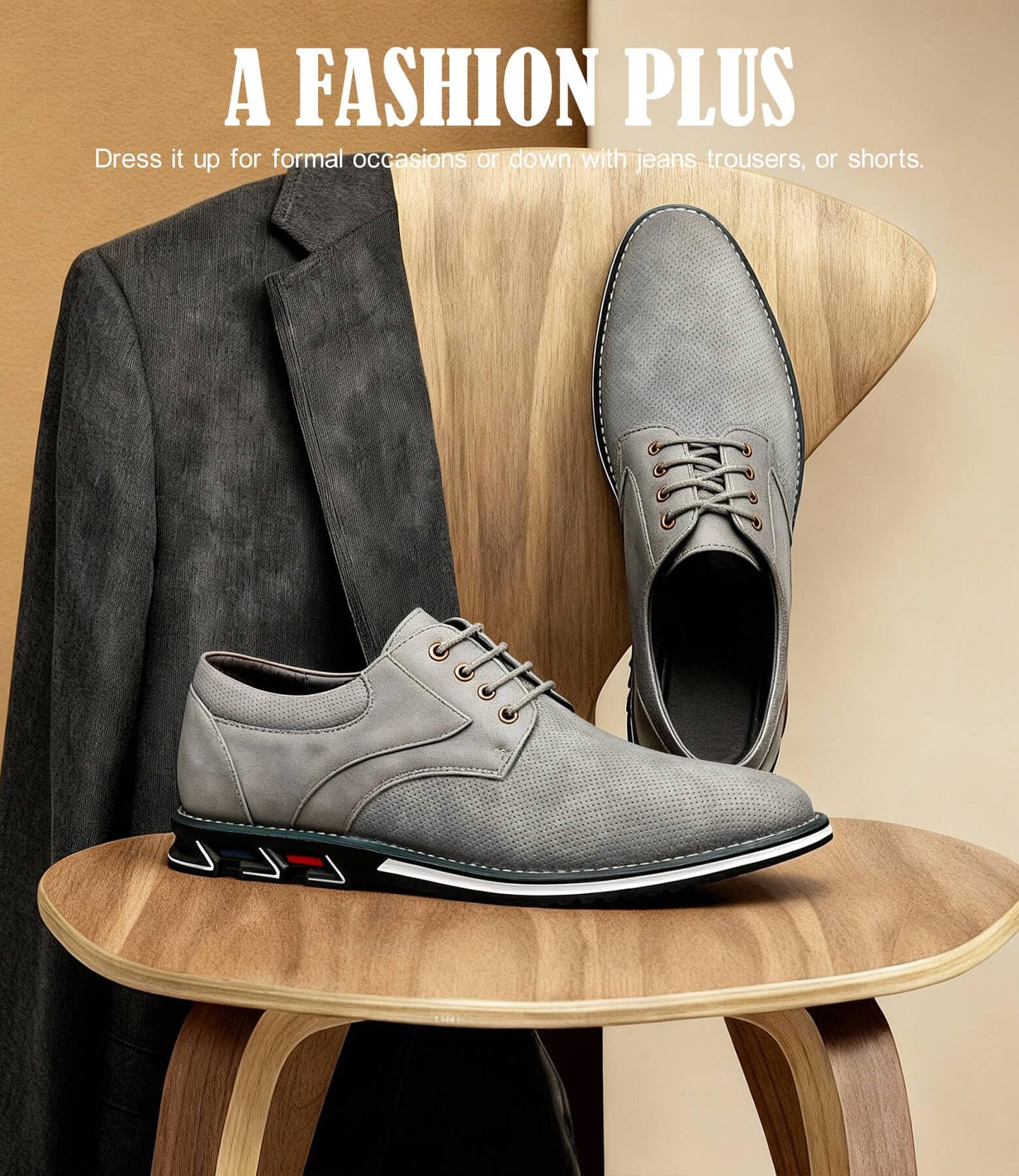 Men's Casual Dress Shoes Comfort, Fashion Dress Sneakers Men, Superior Soft Leather Mens Oxford Business Casual Shoe