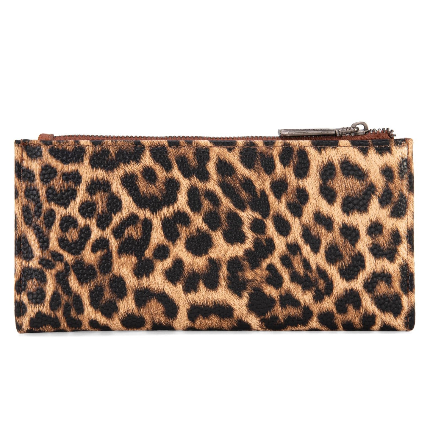 Wrangler Cow Print Wallets Womens Bifold Credit Card Wallet Women's Wallets, Card Cases & Money Organizers Brown Wallet for Women Ladies Female Cash Wallett with Smooth Zipper