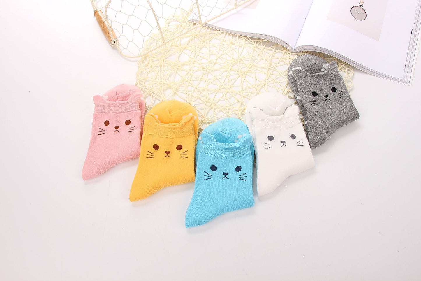 Jeasona Women's Cat Socks Cat Gifts Cute Animal Socks Dog Owl Gifts for Women