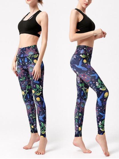 Printed High Waist Active Leggings Purple / L Orange / XL Peacock  Blue / XL Purple / L-Orange / XL-Peacock  Blue / XL-Purple / XL-Orange / M-Peacock  Blue / S-Orange / L-Peacock  Blue / M-Fuchsia Pink / M-Yellow / XL-Peacock  Blue / L-Purple / M-Fuchsia Pink / S-Yellow / S-Fuchsia Pink / XL-Yellow / L-Purple / S-Fuchsia Pink / L-Orange / S-Yellow / M-