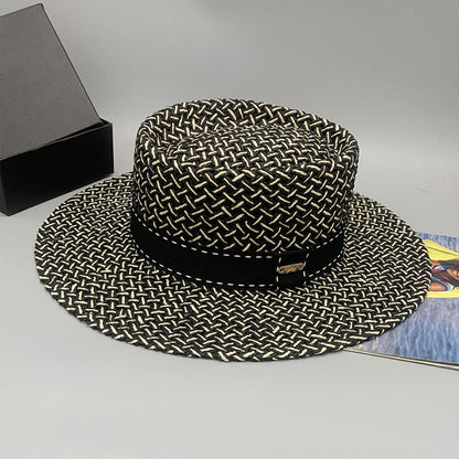 Adjustable Paper Braided Hat - Fashionqueene.com-Hat