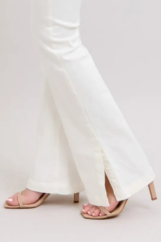 Judy Blue Full Size High Waist Side Slit Slim Bootcut Jeans Plus Size WHT / 14W WHT / 11(30) WHT / 0(24) WHT / 14W-WHT / 11(30)-WHT / 0(24)-WHT / 1(25)-WHT / 3(26)-WHT / 5(27)-WHT / 7(28)-WHT / 9(29)-WHT / 13(31)-WHT / 15(32)-WHT / 16W-WHT / 18W-WHT / 20W-WHT / 22W-WHT / 24W-