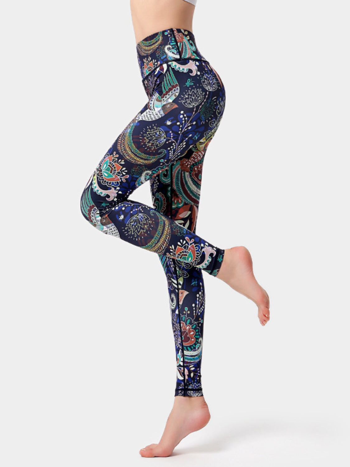 Printed High Waist Active Leggings Purple / L Orange / XL Peacock  Blue / XL Purple / L-Orange / XL-Peacock  Blue / XL-Purple / XL-Orange / M-Peacock  Blue / S-Orange / L-Peacock  Blue / M-Fuchsia Pink / M-Yellow / XL-Peacock  Blue / L-Purple / M-Fuchsia Pink / S-Yellow / S-Fuchsia Pink / XL-Yellow / L-Purple / S-Fuchsia Pink / L-Orange / S-Yellow / M-