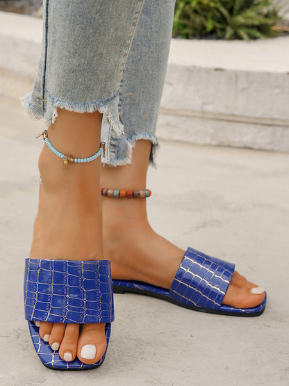 Chic Open-Toe Split Joint Flat Slippers for Effortless Style