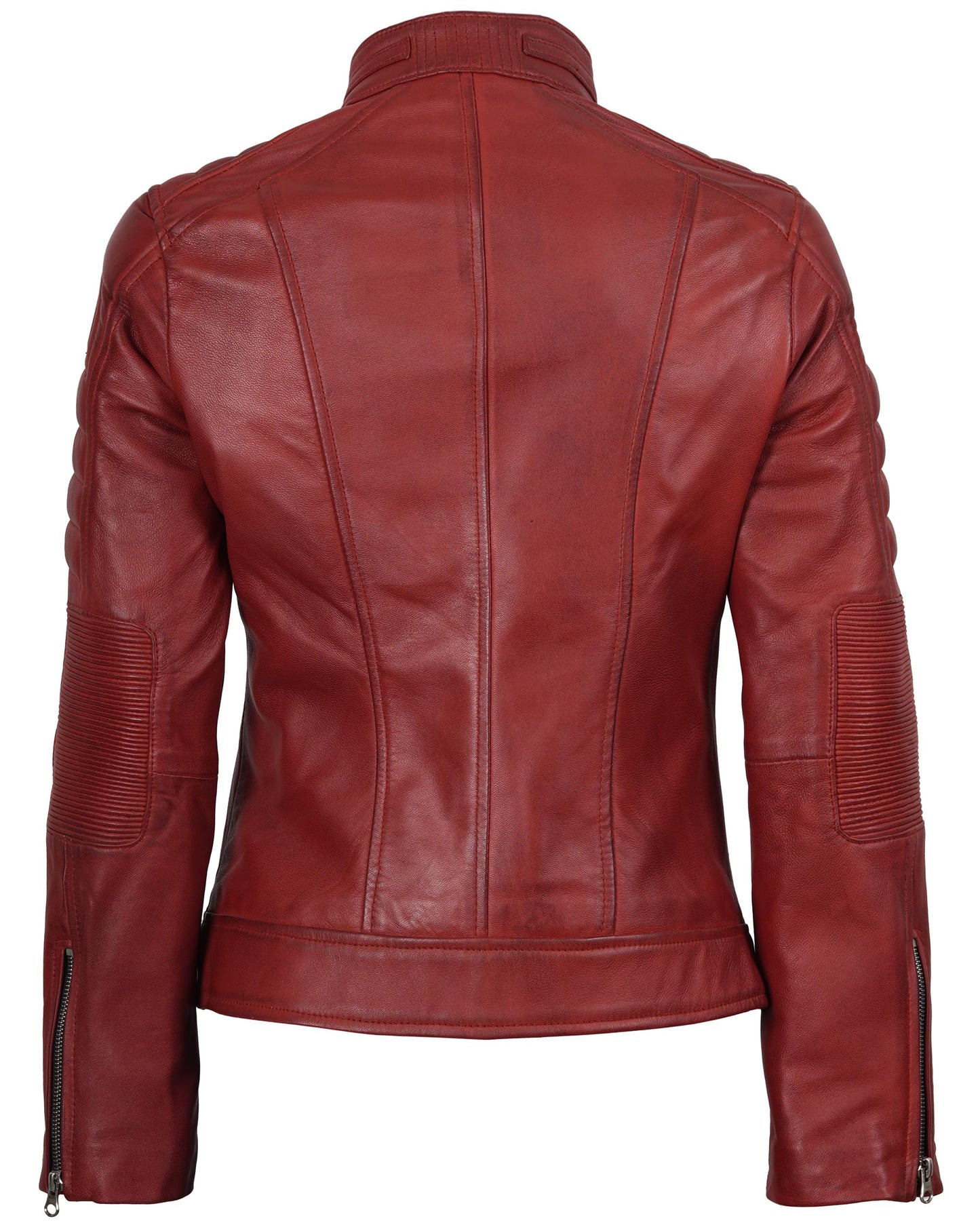 Decrum Leather Jacket Women - Stylish Casual Real Lambskin Leather Jackets for Women