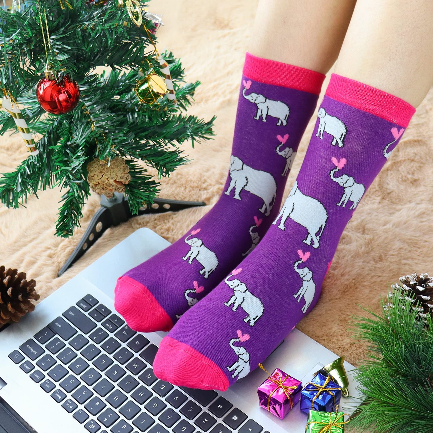 Jeasona Women's Cat Socks Cat Gifts Cute Animal Socks Dog Owl Gifts for Women