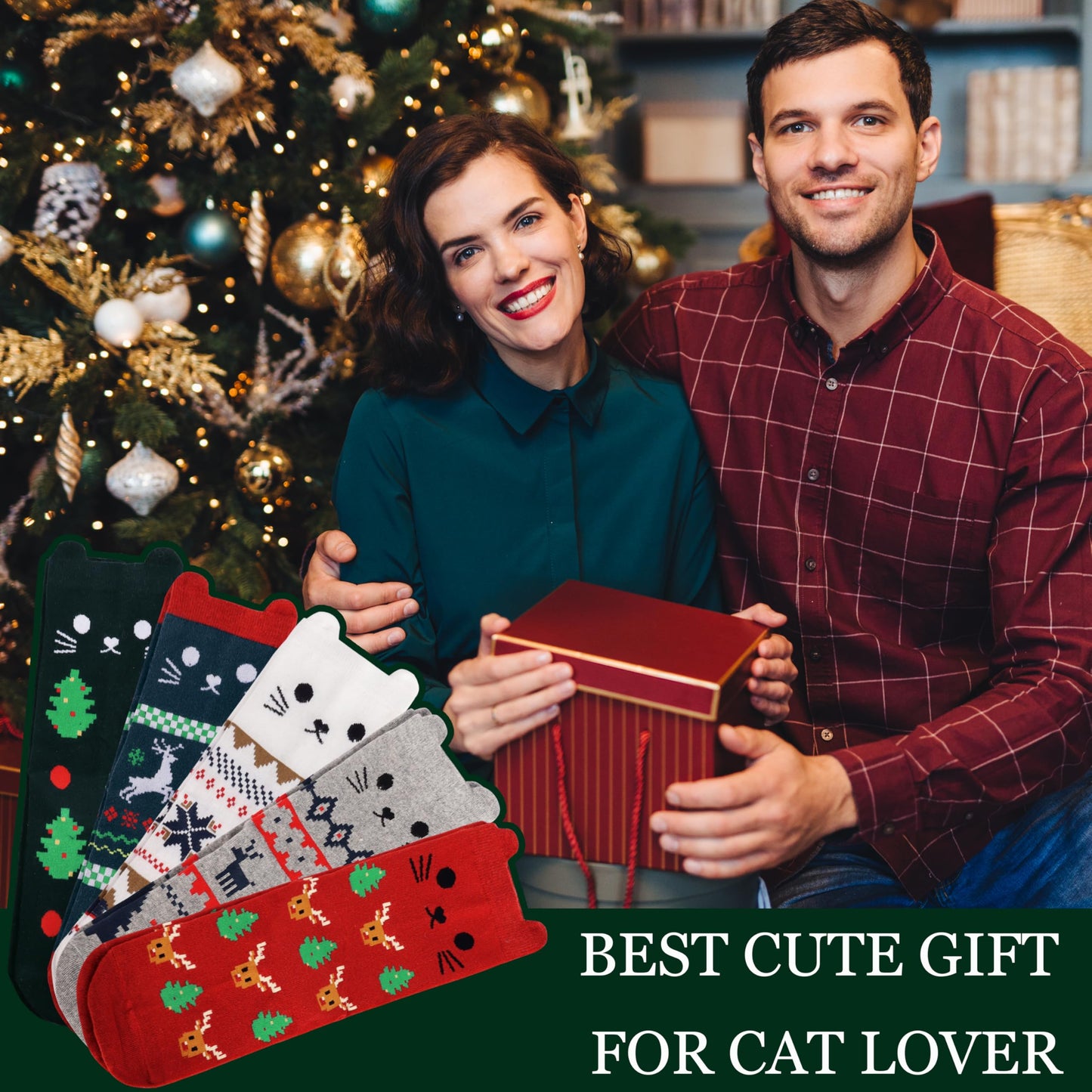 Jeasona Women's Cat Socks Cat Gifts Cute Animal Socks Dog Owl Gifts for Women