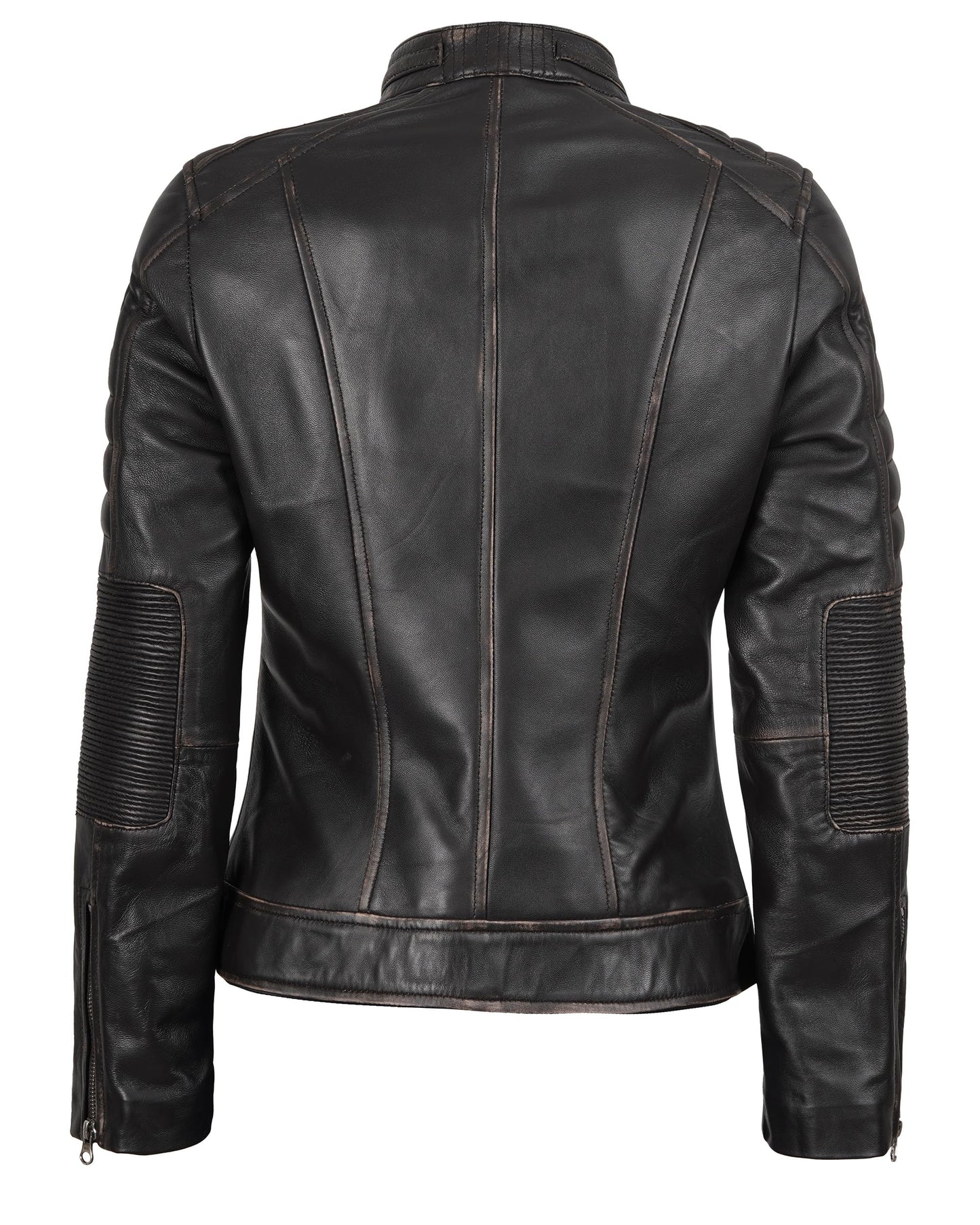 Decrum Leather Jacket Women - Stylish Casual Real Lambskin Leather Jackets for Women