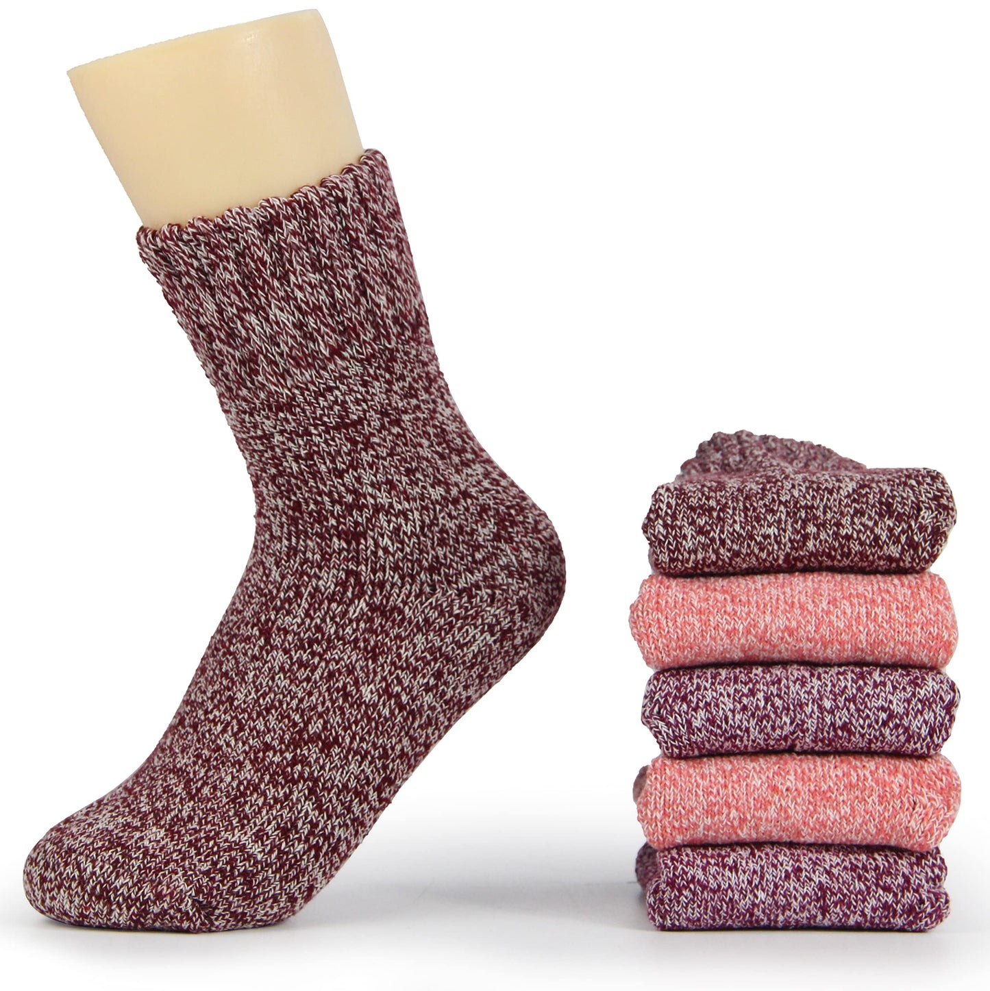 BomKinta Boot Socks for Women Winter Solid Thick Warm Socks Cozy Crew Socks Christmas Gift