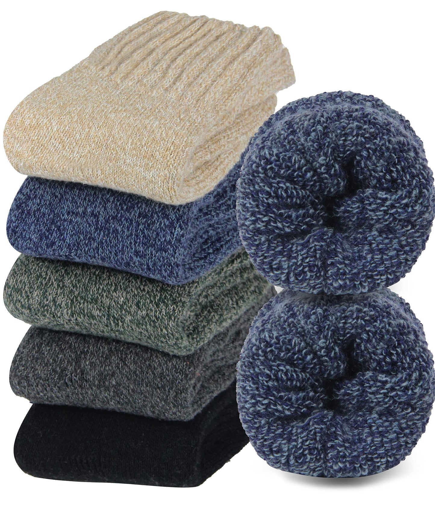 BomKinta Boot Socks for Women Winter Solid Thick Warm Socks Cozy Crew Socks Christmas Gift