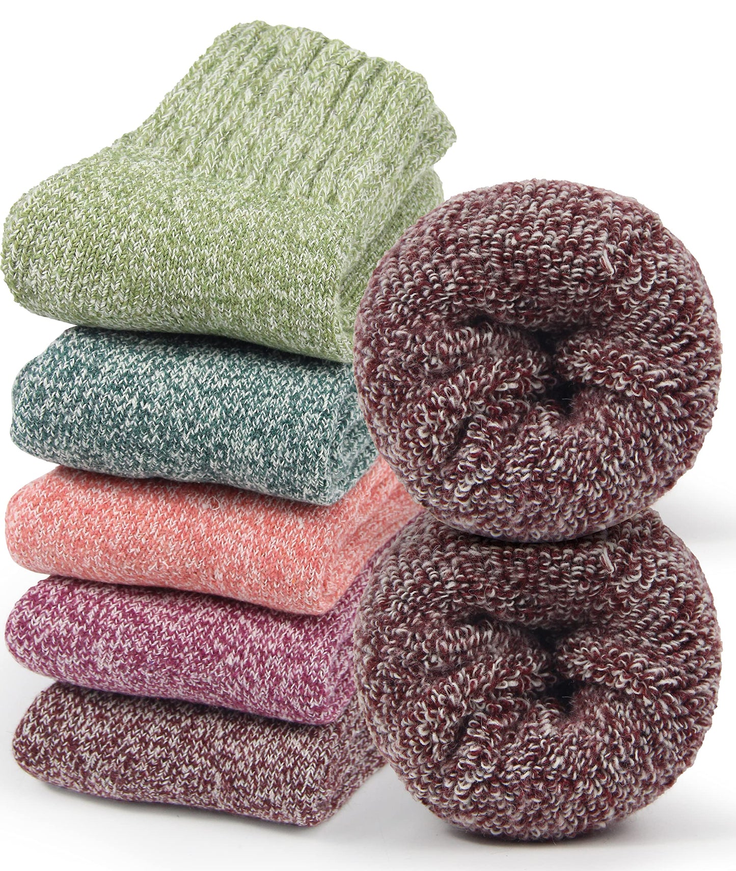 BomKinta Boot Socks for Women Winter Solid Thick Warm Socks Cozy Crew Socks Christmas Gift