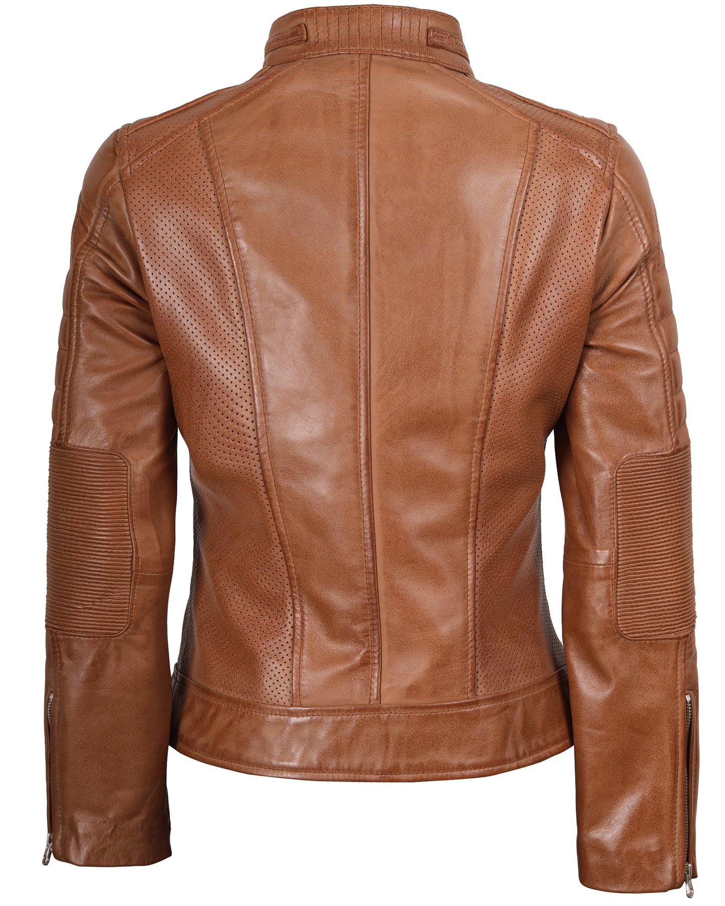 Decrum Leather Jacket Women - Stylish Casual Real Lambskin Leather Jackets for Women