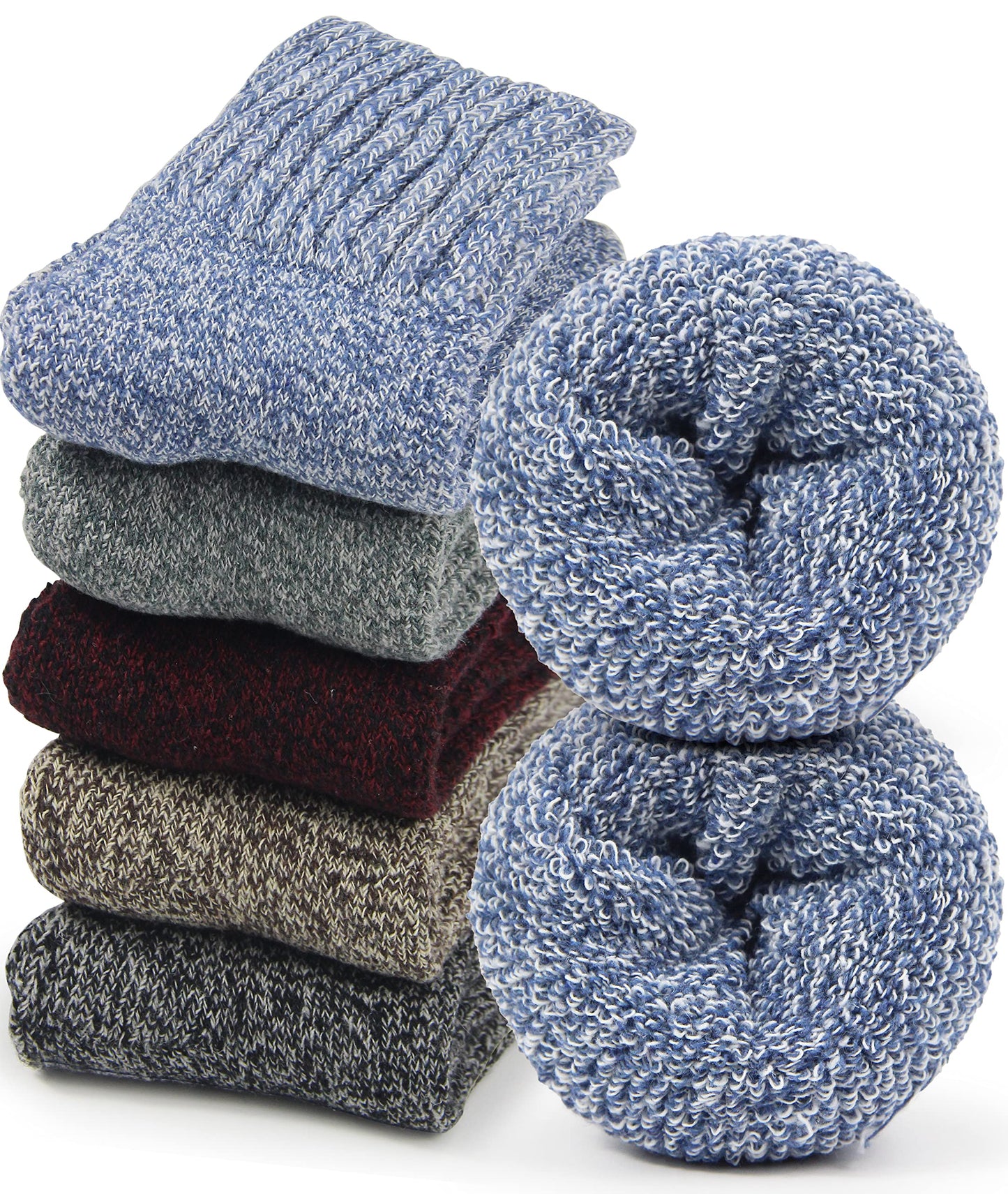 BomKinta Boot Socks for Women Winter Solid Thick Warm Socks Cozy Crew Socks Christmas Gift