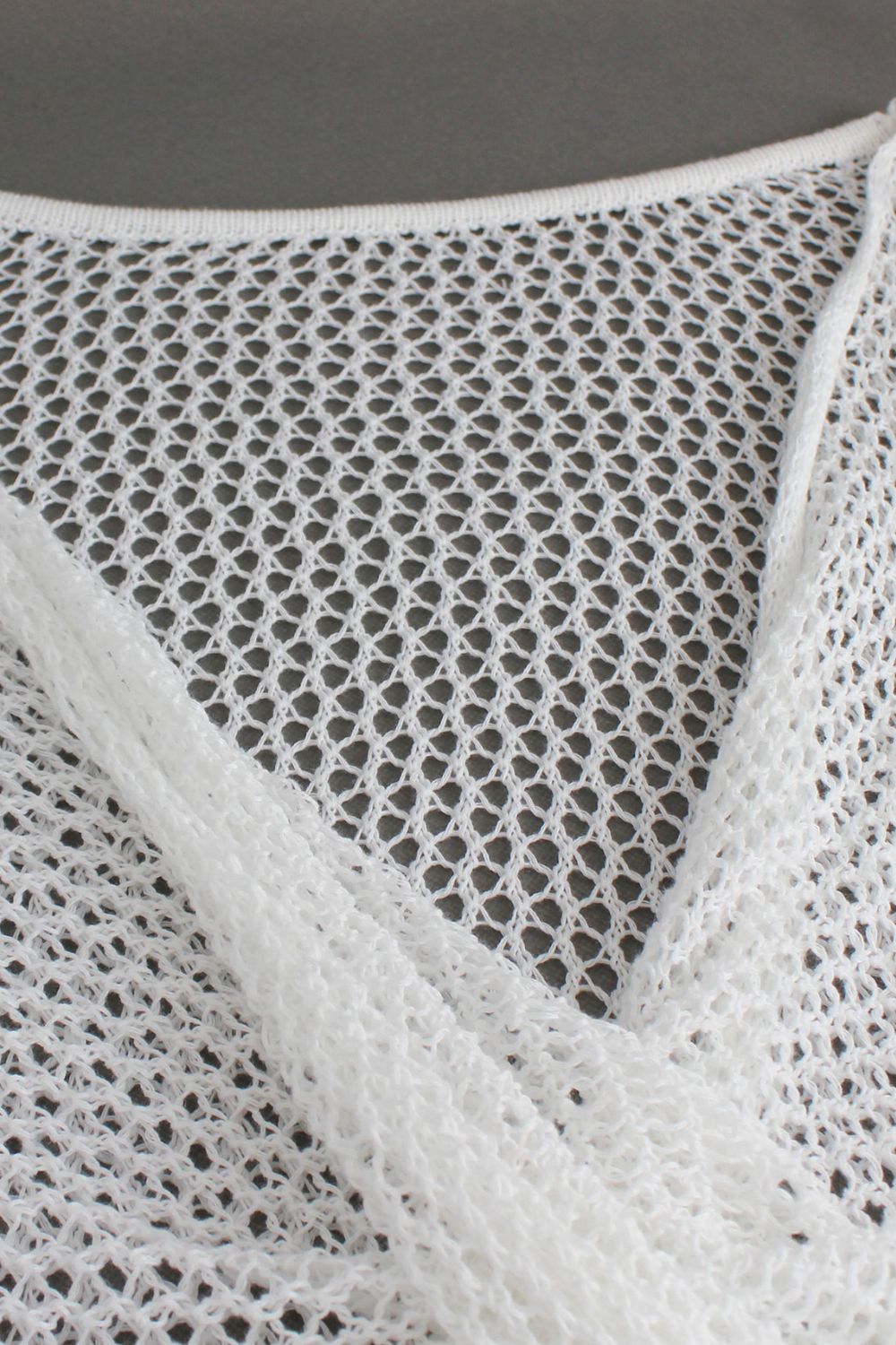 Twisted Backless Round Neck Knit Cover Up White / S White / M White / L White / S-White / M-White / L-