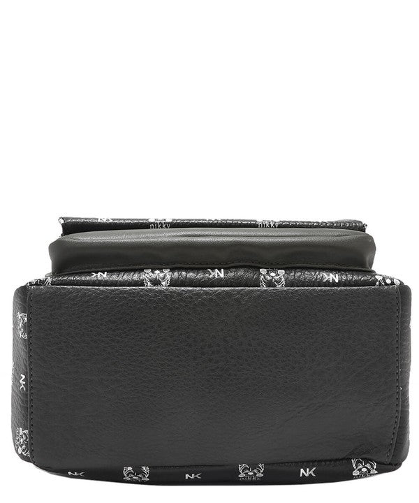 Nicole Lee USA Cat Eco-Leather Convertible Backpack Bag Black / One Size Caramel / One Size Floral / One Size Black / One Size-Caramel / One Size-Floral / One Size-