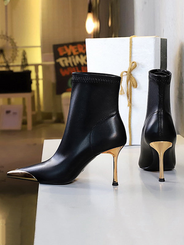 Chic Pointed Toe Split Joint Boots: Elevate Your Style with Elegance