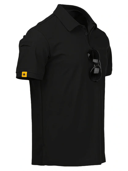 Men's Summer Polo Shirt Short Sleeve Moisture Short Sleeve Collared Shirt Tennis T-Shirt Top
