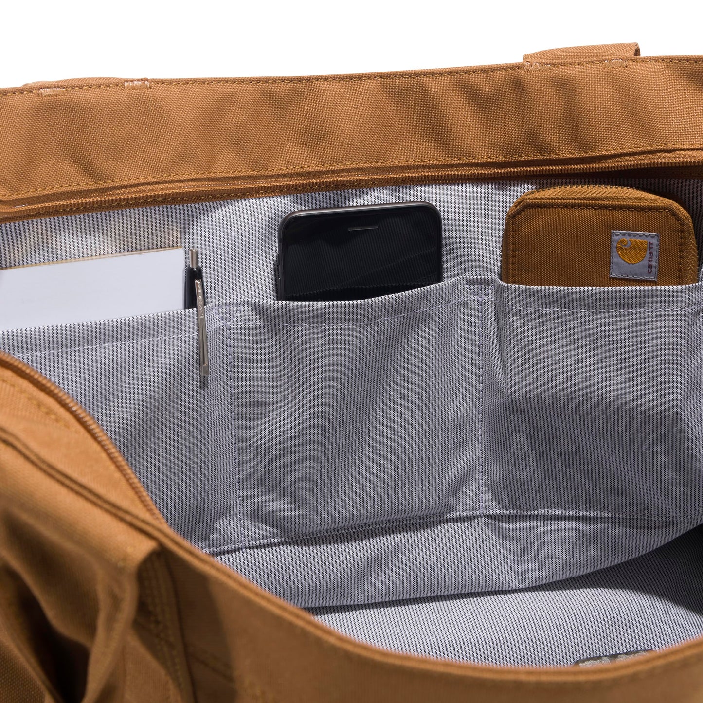 Carhartt Horizontal Zip Tote, Durable Water-Resistant Tote Bag with Zipper Closure