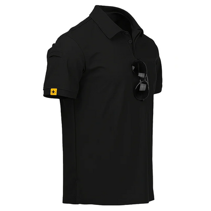 5Pcs Men's Casual Street Short-Sleeved Lapel Polo Shirts Quick-Drying T-Shirt