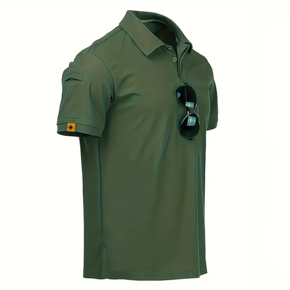 5Pcs Men's Casual Street Short-Sleeved Lapel Polo Shirts Quick-Drying T-Shirt