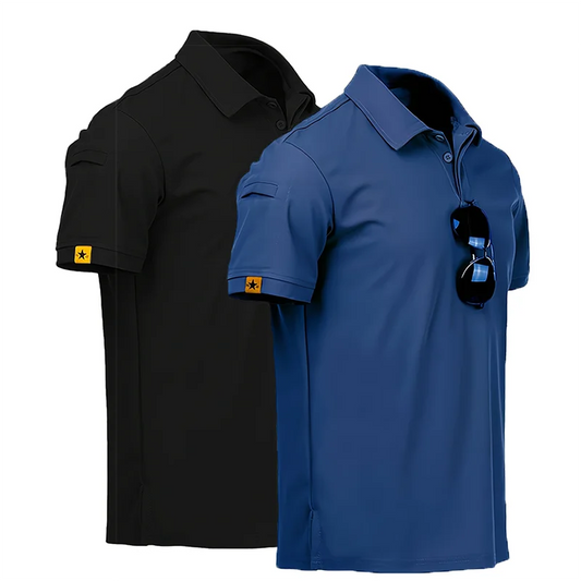 Men's Summer Polo Shirt Short Sleeve Moisture Short Sleeve Collared Shirt Tennis T-Shirt Top