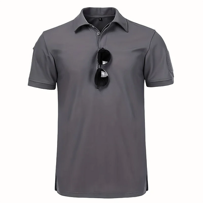 Men's Summer Polo Shirt Short Sleeve Moisture Short Sleeve Collared Shirt Tennis T-Shirt Top