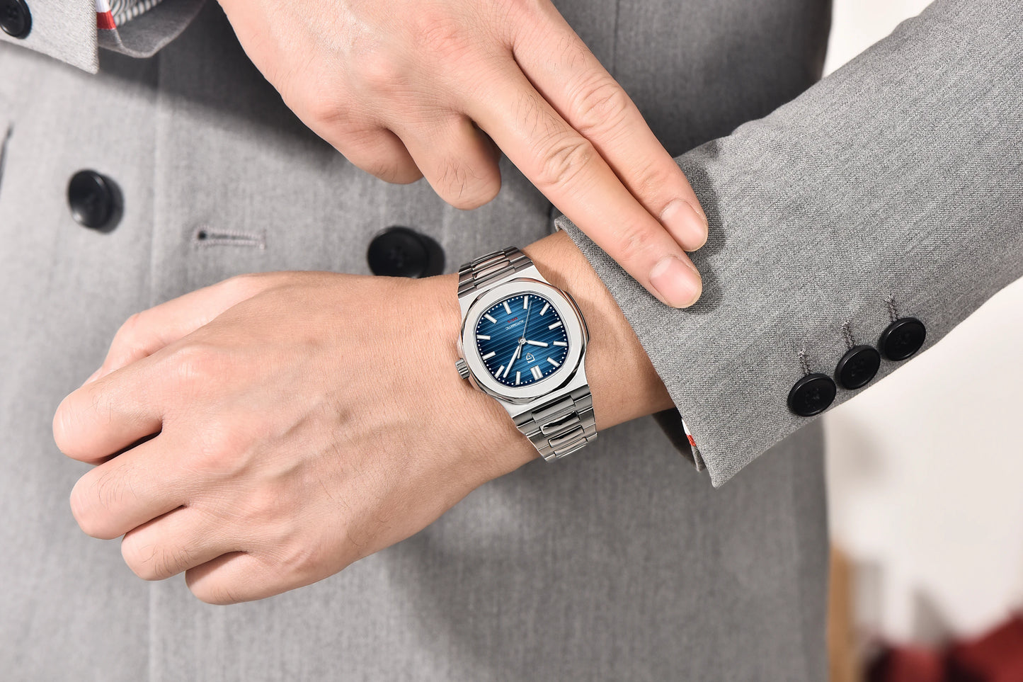 40MM Men's Watches Luxury Automatic Watch For Men Mechanical WristWatch Stainless Steel Sapphire glass