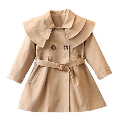 Autumn Girls Windbreaker Coat - Fashionqueene.com-2021 Spring Autumn Girls Windbreaker Coat Jackets Baby Kids Flower Embroidery Hooded Outwear For Baby Kids Coats Jacket Clothing