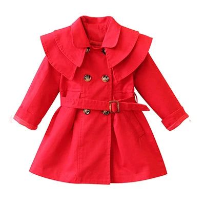 Autumn Girls Windbreaker Coat - Fashionqueene.com-2021 Spring Autumn Girls Windbreaker Coat Jackets Baby Kids Flower Embroidery Hooded Outwear For Baby Kids Coats Jacket Clothing