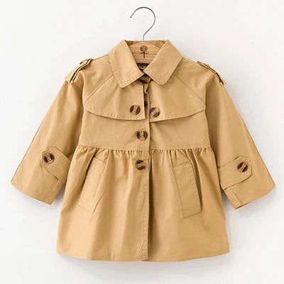 Autumn Girls Windbreaker Coat - Fashionqueene.com-2021 Spring Autumn Girls Windbreaker Coat Jackets Baby Kids Flower Embroidery Hooded Outwear For Baby Kids Coats Jacket Clothing