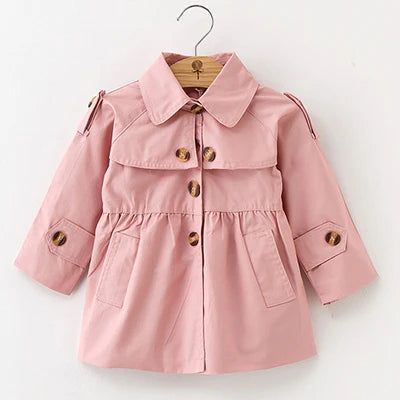 Autumn Girls Windbreaker Coat - Fashionqueene.com-2021 Spring Autumn Girls Windbreaker Coat Jackets Baby Kids Flower Embroidery Hooded Outwear For Baby Kids Coats Jacket Clothing