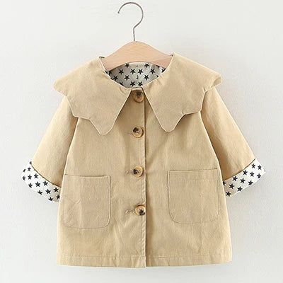 Autumn Girls Windbreaker Coat - Fashionqueene.com-2021 Spring Autumn Girls Windbreaker Coat Jackets Baby Kids Flower Embroidery Hooded Outwear For Baby Kids Coats Jacket Clothing