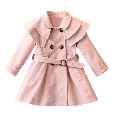 Autumn Girls Windbreaker Coat - Fashionqueene.com-2021 Spring Autumn Girls Windbreaker Coat Jackets Baby Kids Flower Embroidery Hooded Outwear For Baby Kids Coats Jacket Clothing