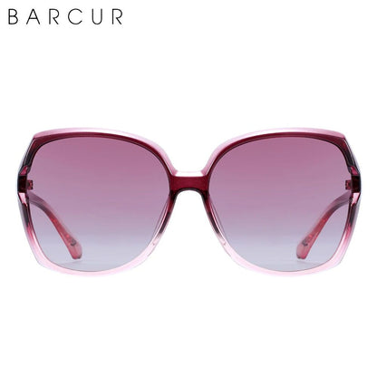 BARCUR Sunglasses Women Oversized Polarized Gradient Shades UV400 - Fashionqueene.com-BARCUR Sunglasses Women Oversized Polarized Sun glasses for Women Eyewear Gradient Ladies Shades UV400 Protection Oculos