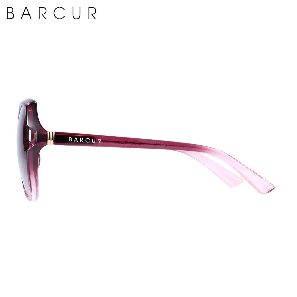 BARCUR Sunglasses Women Oversized Polarized Gradient Shades UV400 - Fashionqueene.com-BARCUR Sunglasses Women Oversized Polarized Sun glasses for Women Eyewear Gradient Ladies Shades UV400 Protection Oculos