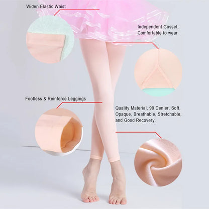 Kids Ballet Tights Girls Ballroom Pantyhose Dance Tights Summer