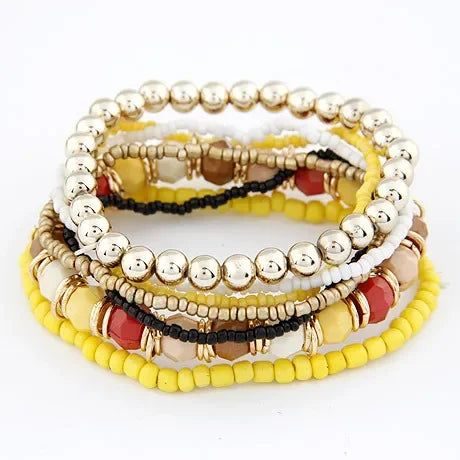 Bohemian Fashion Jewelry MutiLayer Beads Bracelets - Fashionqueene.com-bead braclet