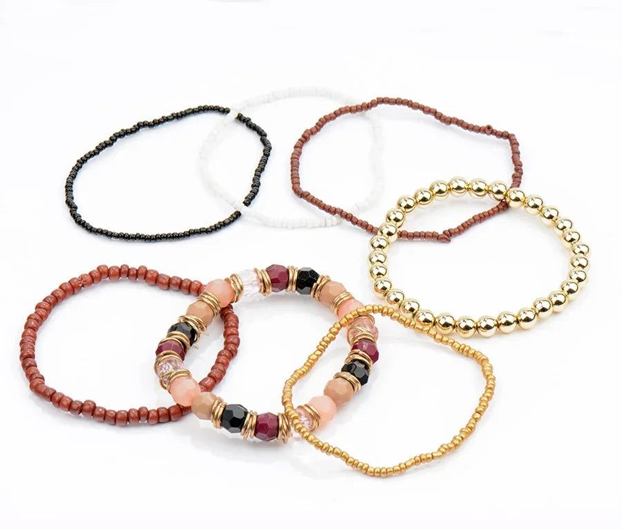 Bohemian Fashion Jewelry MutiLayer Beads Bracelets - Fashionqueene.com-bead braclet