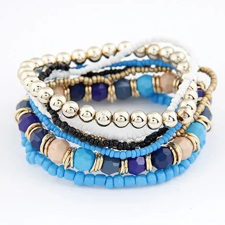 Bohemian Fashion Jewelry MutiLayer Beads Bracelets - Fashionqueene.com-bead braclet