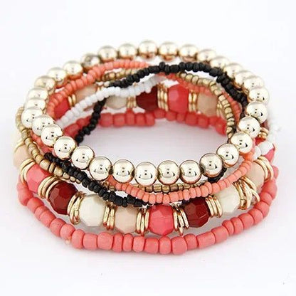 Bohemian Fashion Jewelry MutiLayer Beads Bracelets - Fashionqueene.com-bead braclet