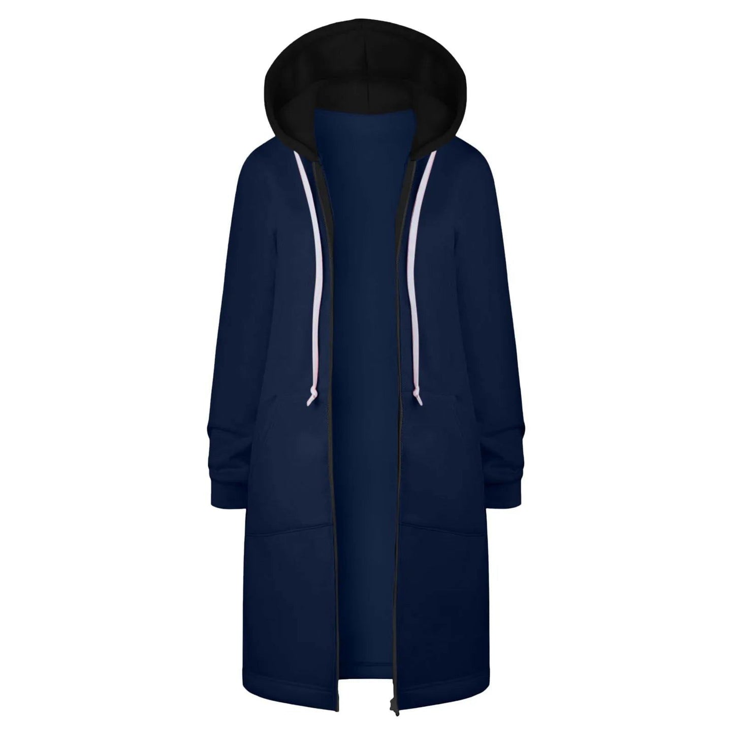 Casual Women Long Jacket - Fashionqueene.com-hooded jacket