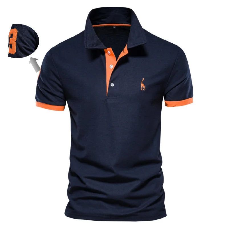 Cotton Polo Shirts for Men Casual Solid Color Slim Fit - Fashionqueene.com-polo shirt