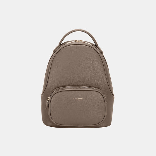 David Jones PU Leather Handle Backpack - Fashionqueene.com-Backpack