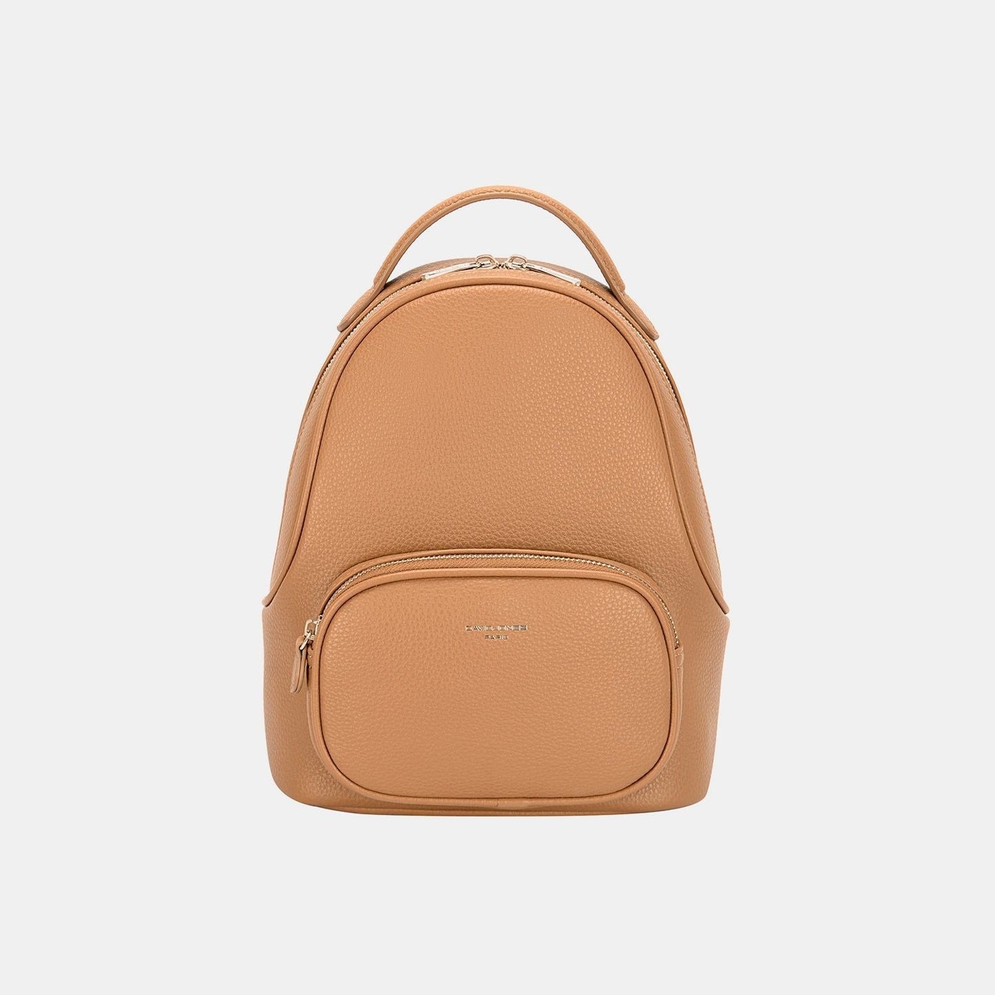 David Jones PU Leather Handle Backpack - Fashionqueene.com-Backpack