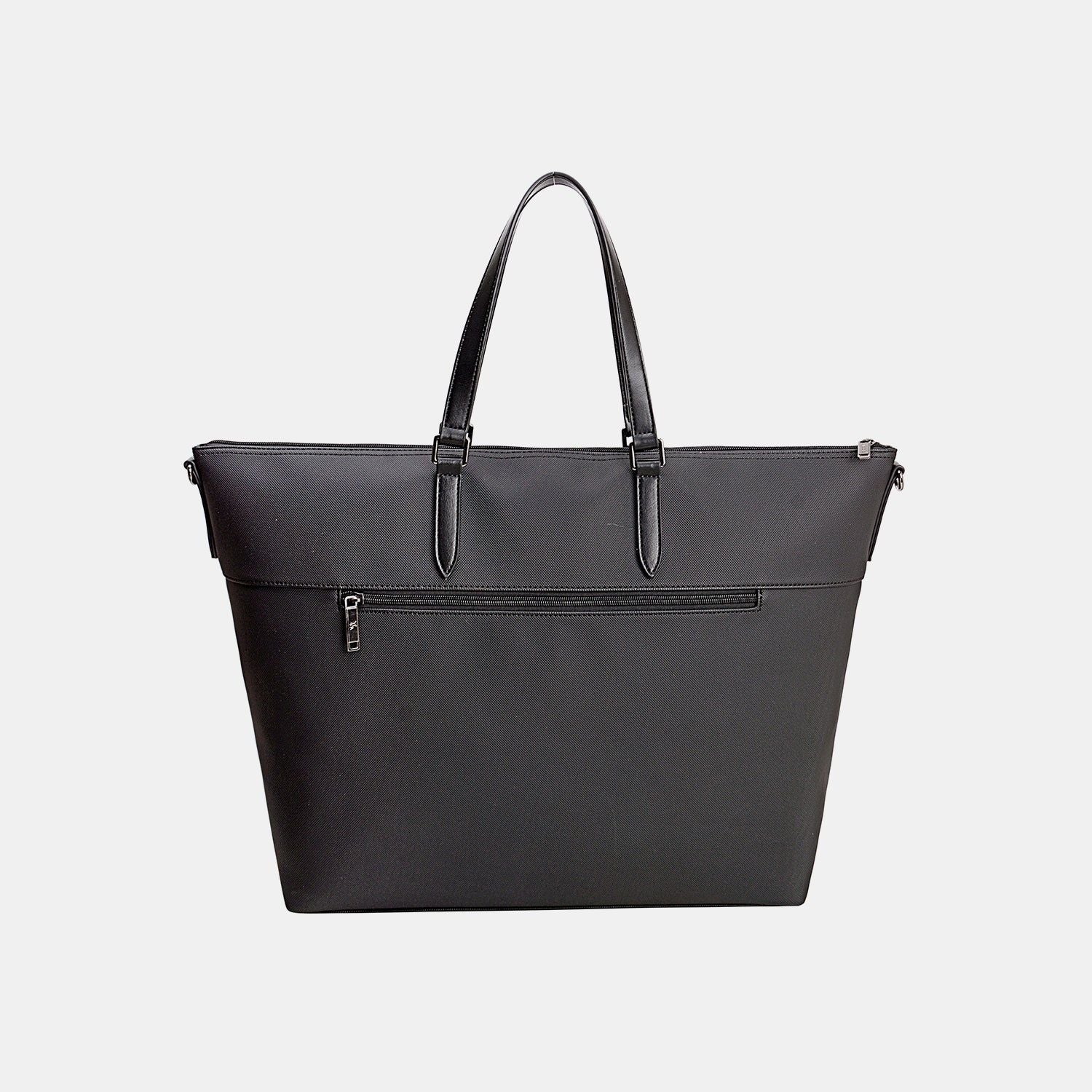 David Jones PU Leather Large Tote Bag - Fashionqueene.com-Tote bag